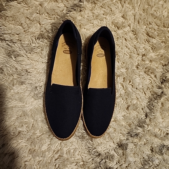 Dr Scholls Woman's Size 9.5M slip-on navy blue canvas espiradrille shoes NWOT - Picture 3 of 10